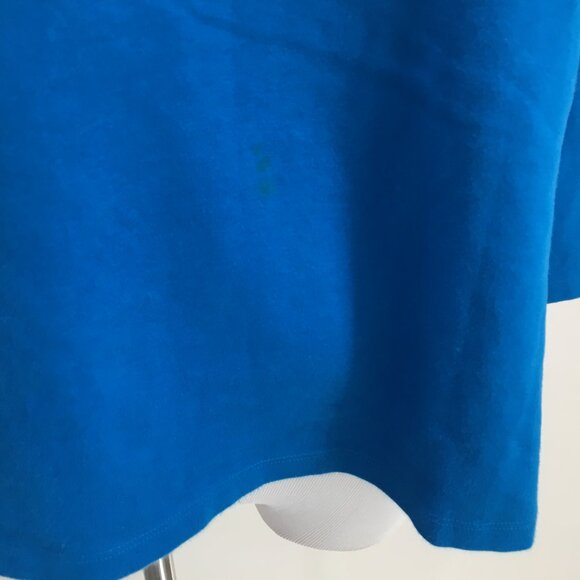 EILEEN FISHER Blue 100% Cotton 3/4 Sleeve Basic Shirt Top - Picture 7 of 7